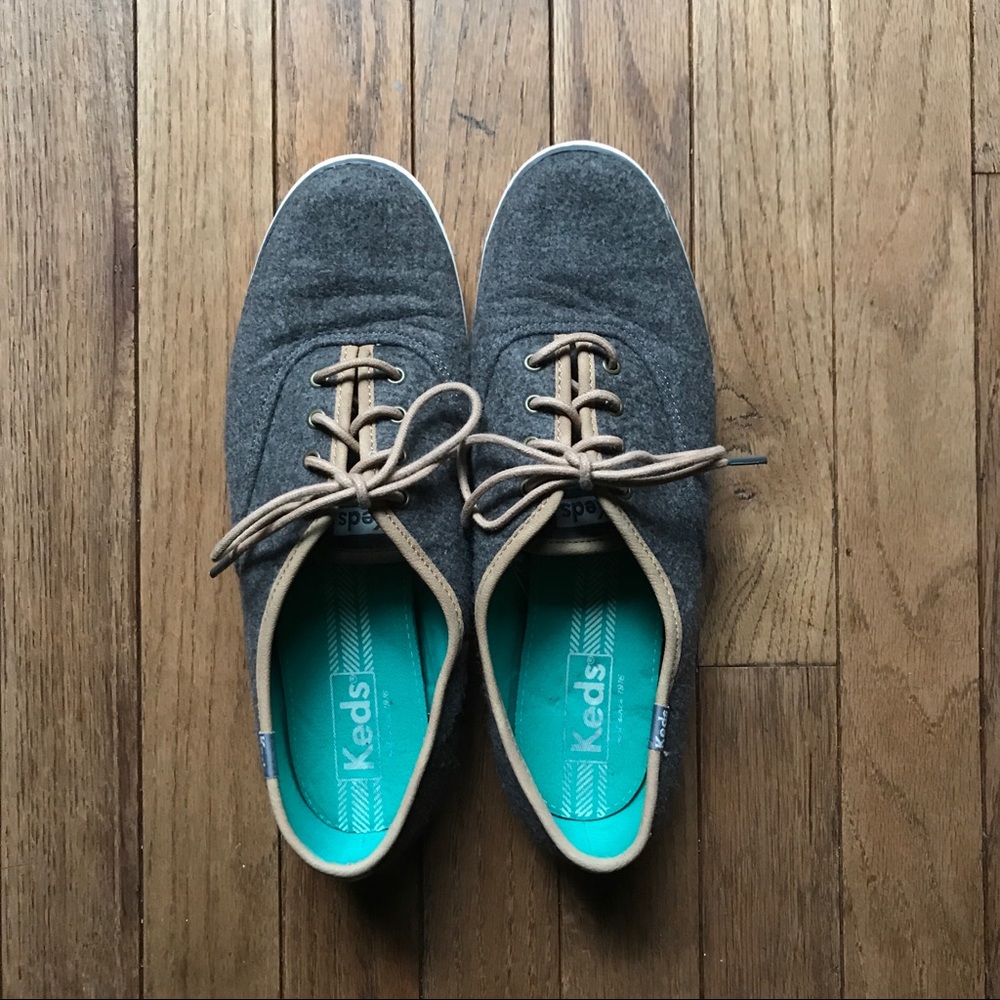 Gray Wool Keds
